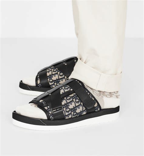 men dior alpha sandal oblique stores|black Dior sandals.